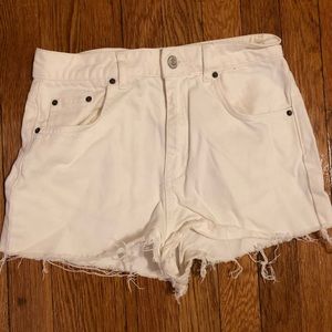Topshop White Denim Cut-Offs